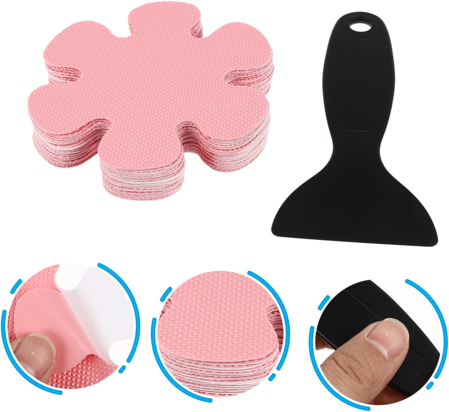SOLUSTRE 1Set Snowflake Non-Slip Bathtub Stickers