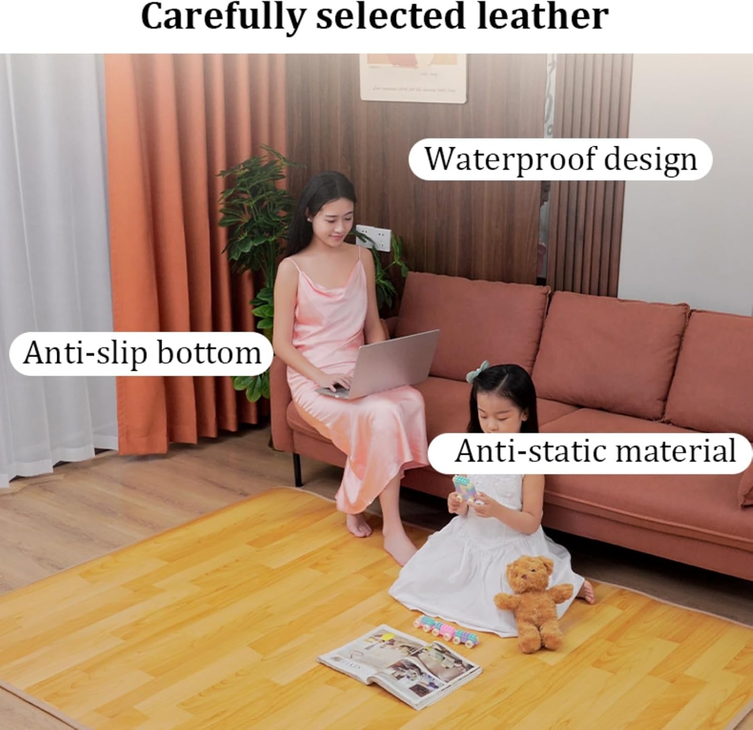 Dalumian Graphene Heated Rug with Timer and Temperature Control