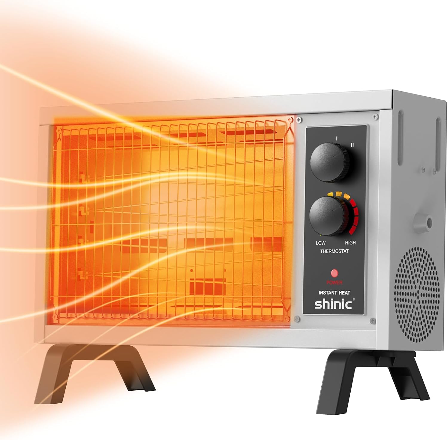 Shinic 1500W Electric Space Heater with Thermostat and Carry Handle
