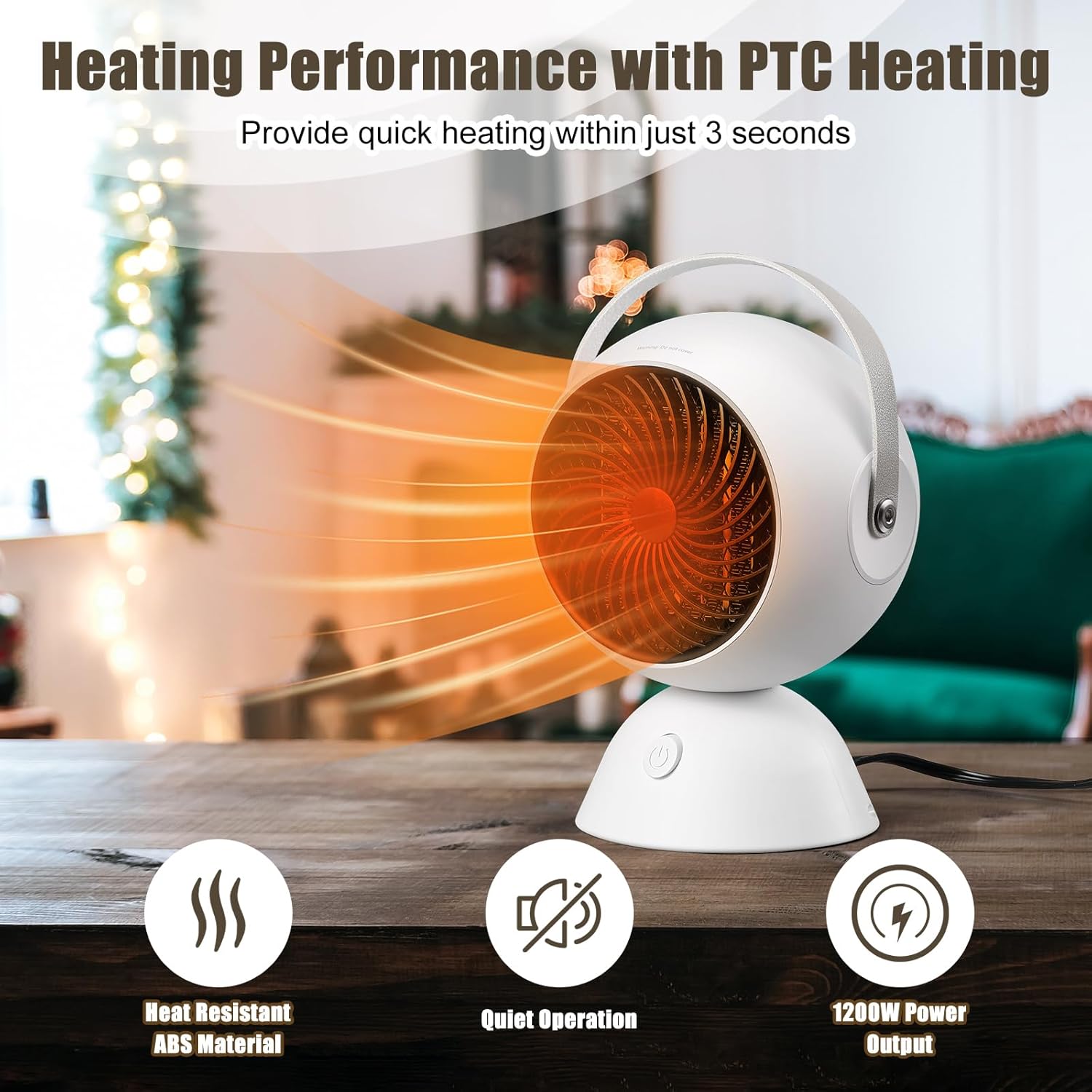 Honoson 2 Pcs 1200W Electric Ceramic Space Heater 1
