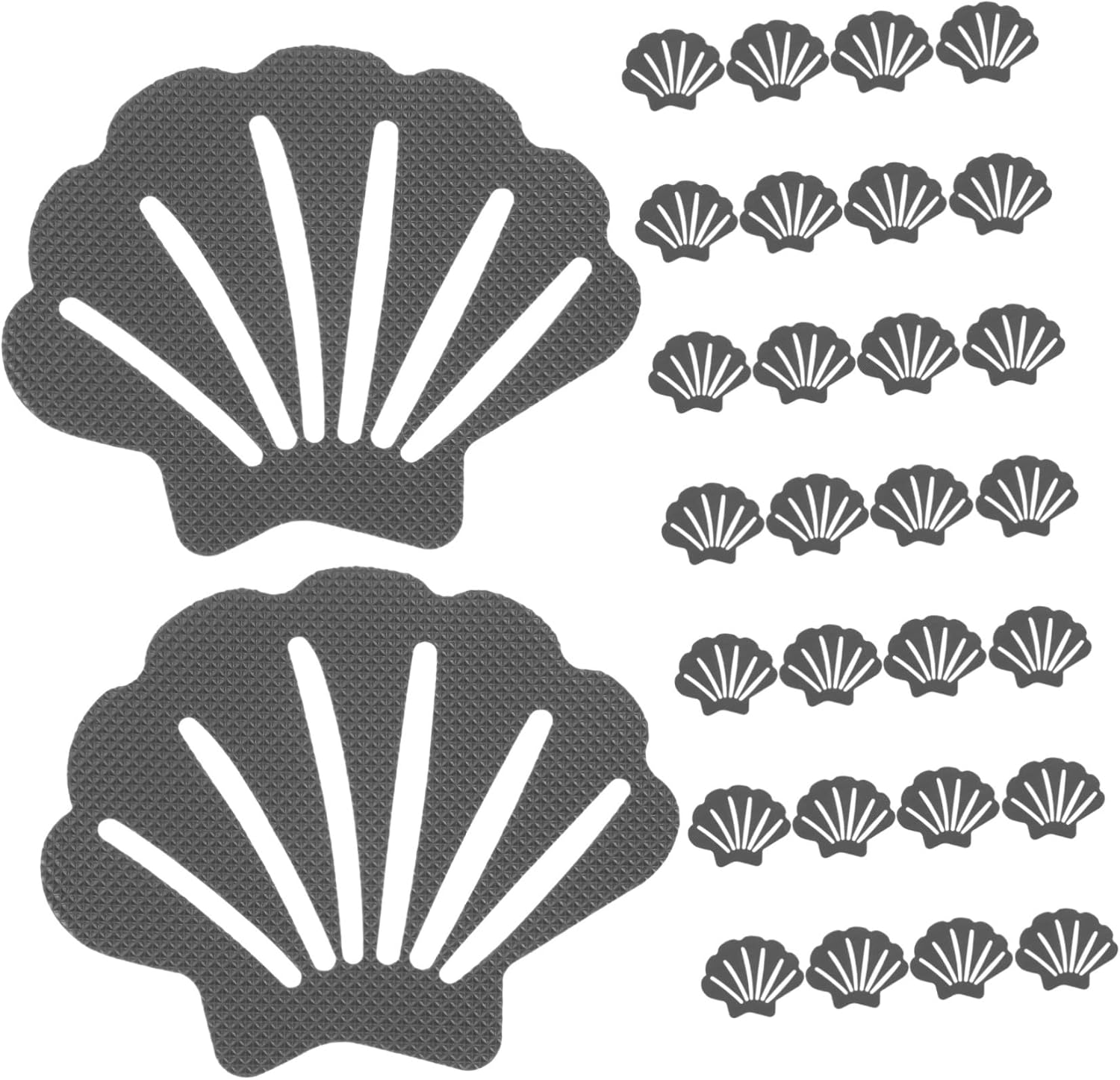 OUNONA 30pcs Shell Slip Stickers for Bath Tub and Shower Stairs