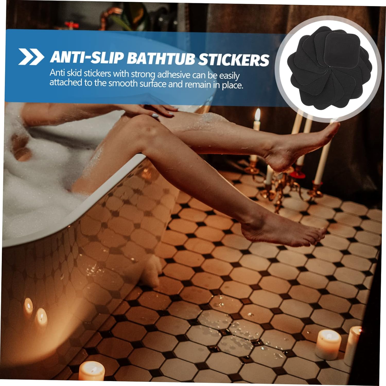 CANIGHT Non-Slip Bathtub Stickers for Bathroom Safety