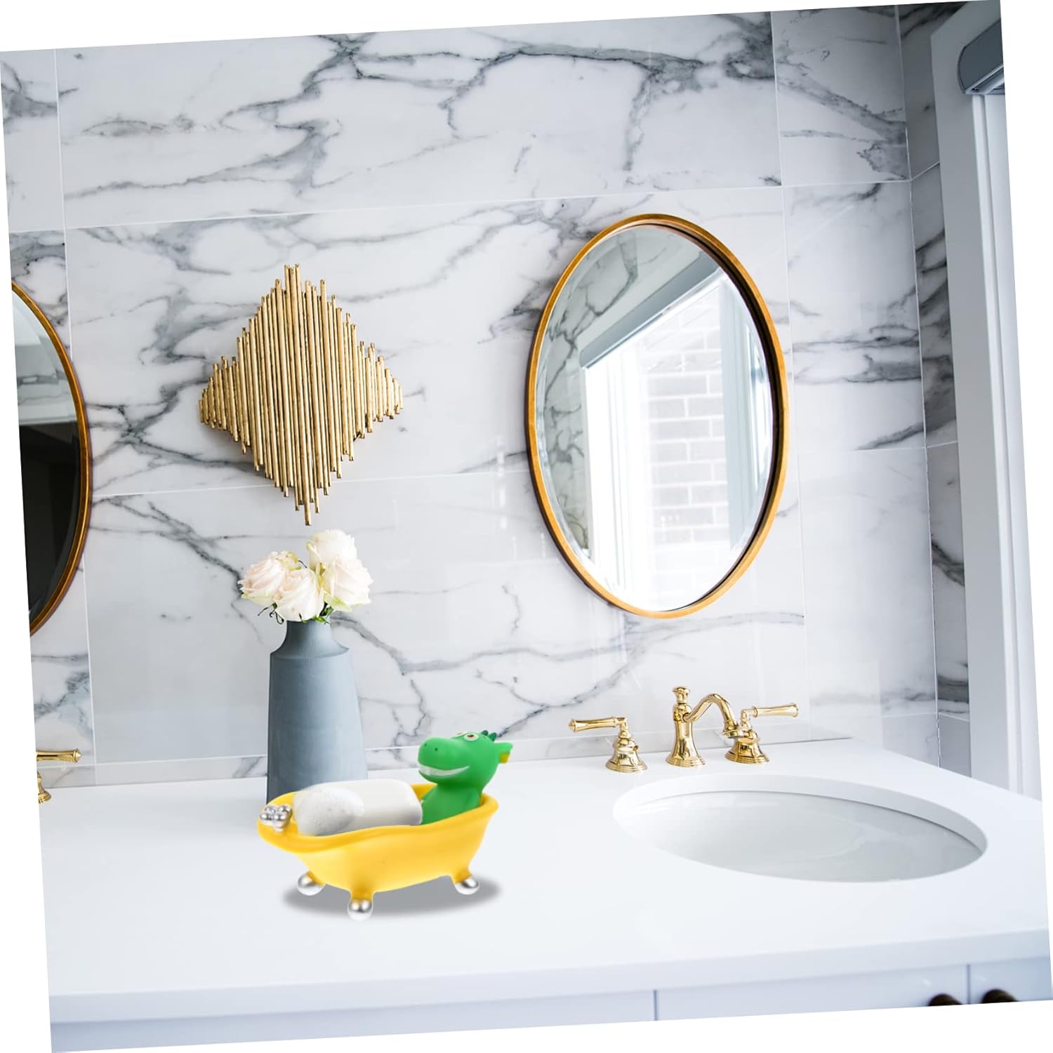 Dinosaur Bath Shape Soap Drain Case Holder