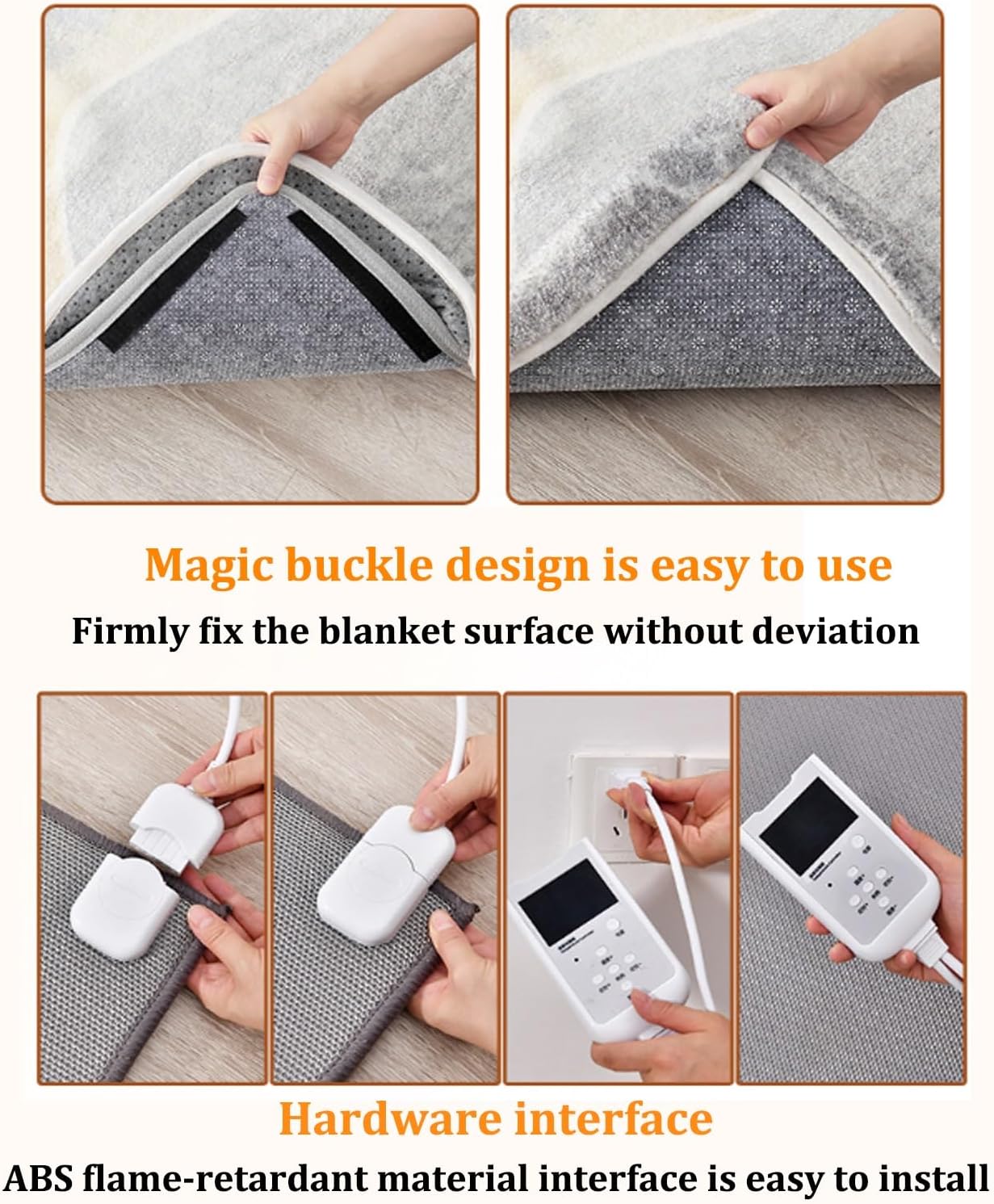 Jidanmian Electric Heating Carpet for Living Room and Bedroom