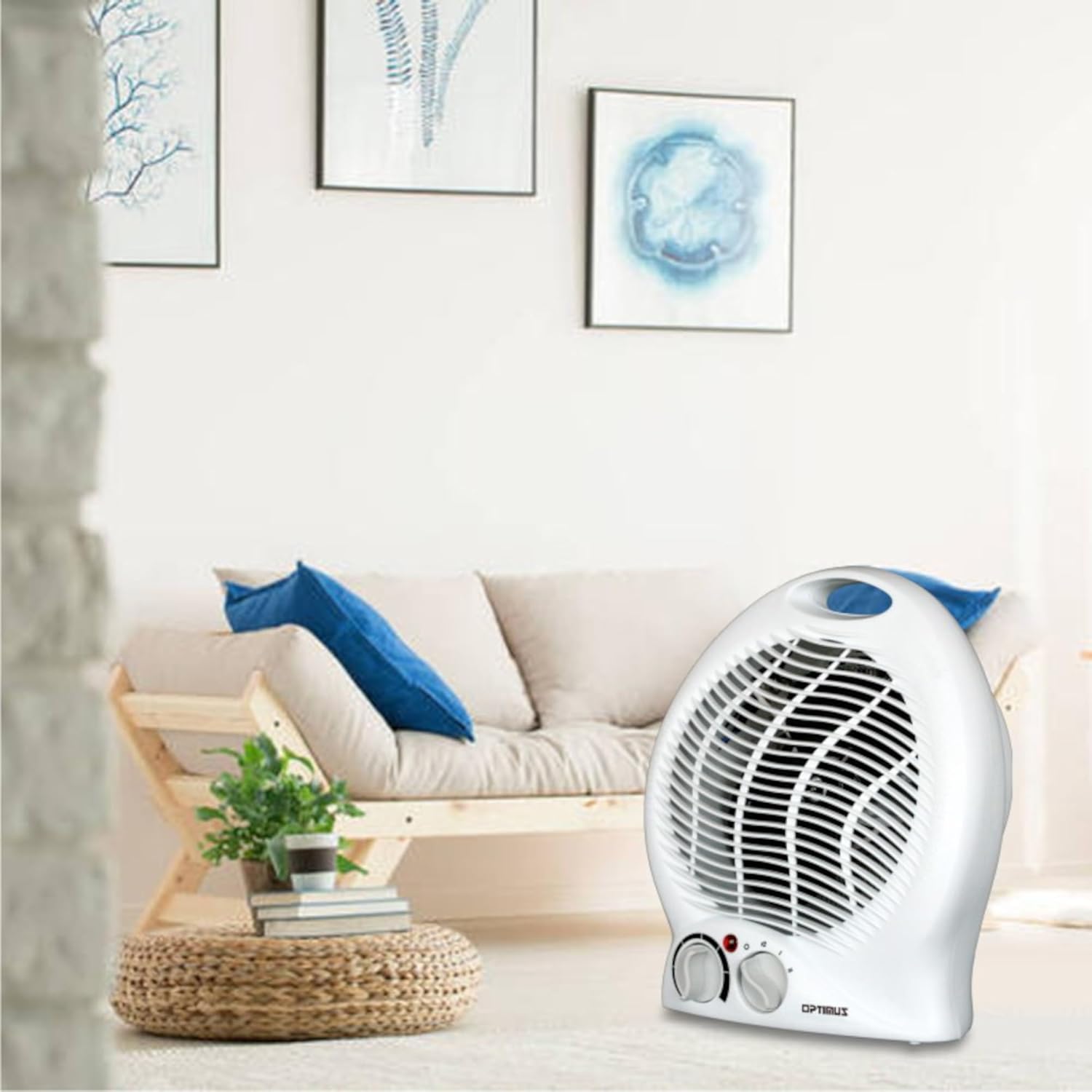 Optimus H-1322 2-Speed Fan Heater with Thermostat
