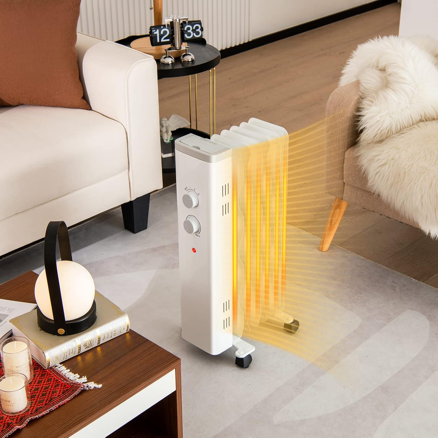 Tangkula 1500W Oil Filled Heater with 3 Modes and Thermostat 1