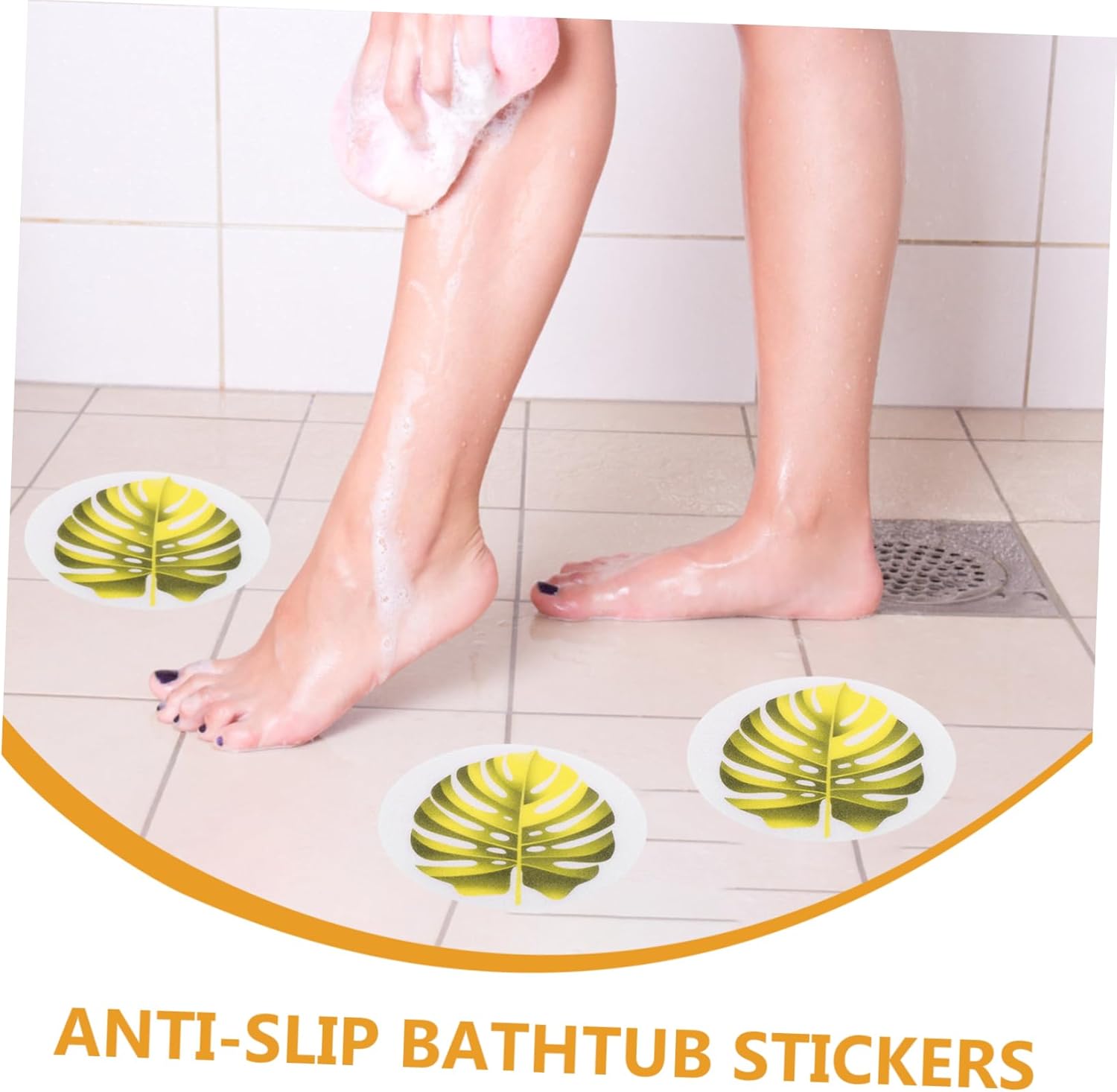 PAMINGONO Leaf Shape Bathtub Stickers Anti-Slip Safety Decor