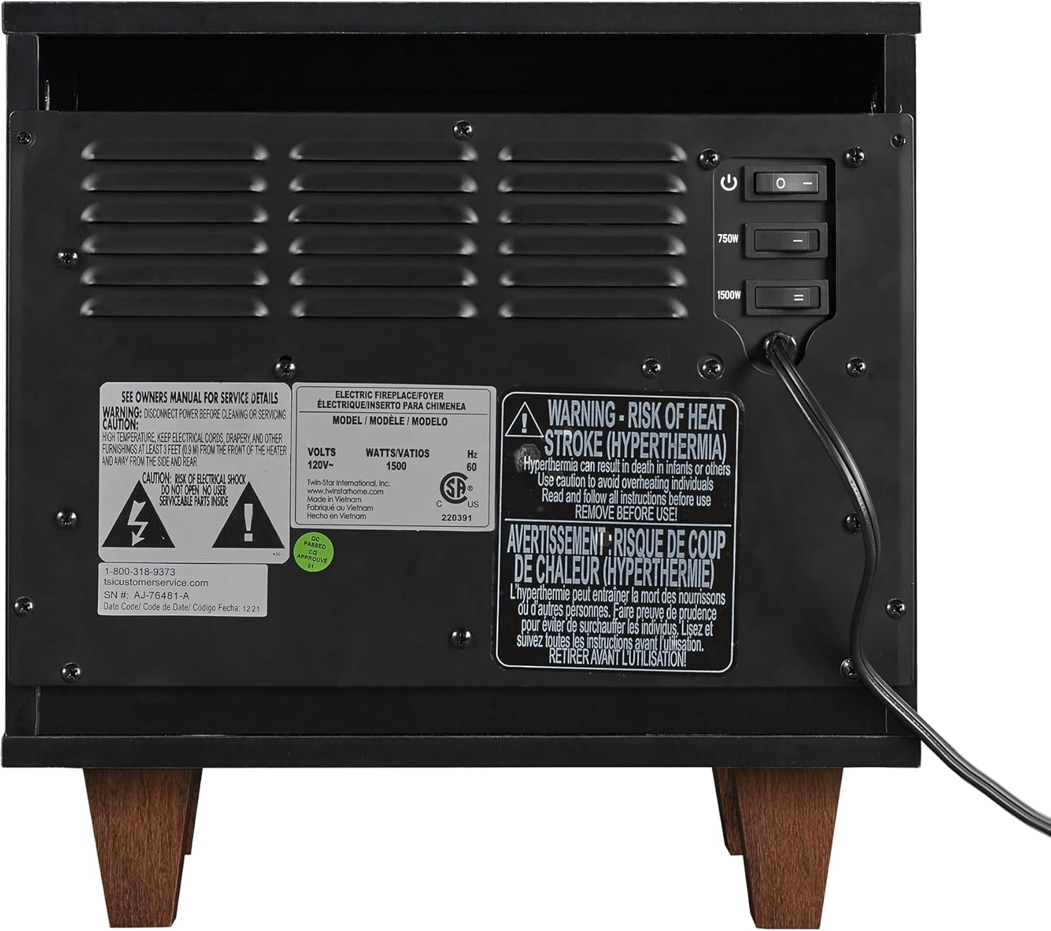 Duraflame Electric Fireplace Portable Space Heater 1