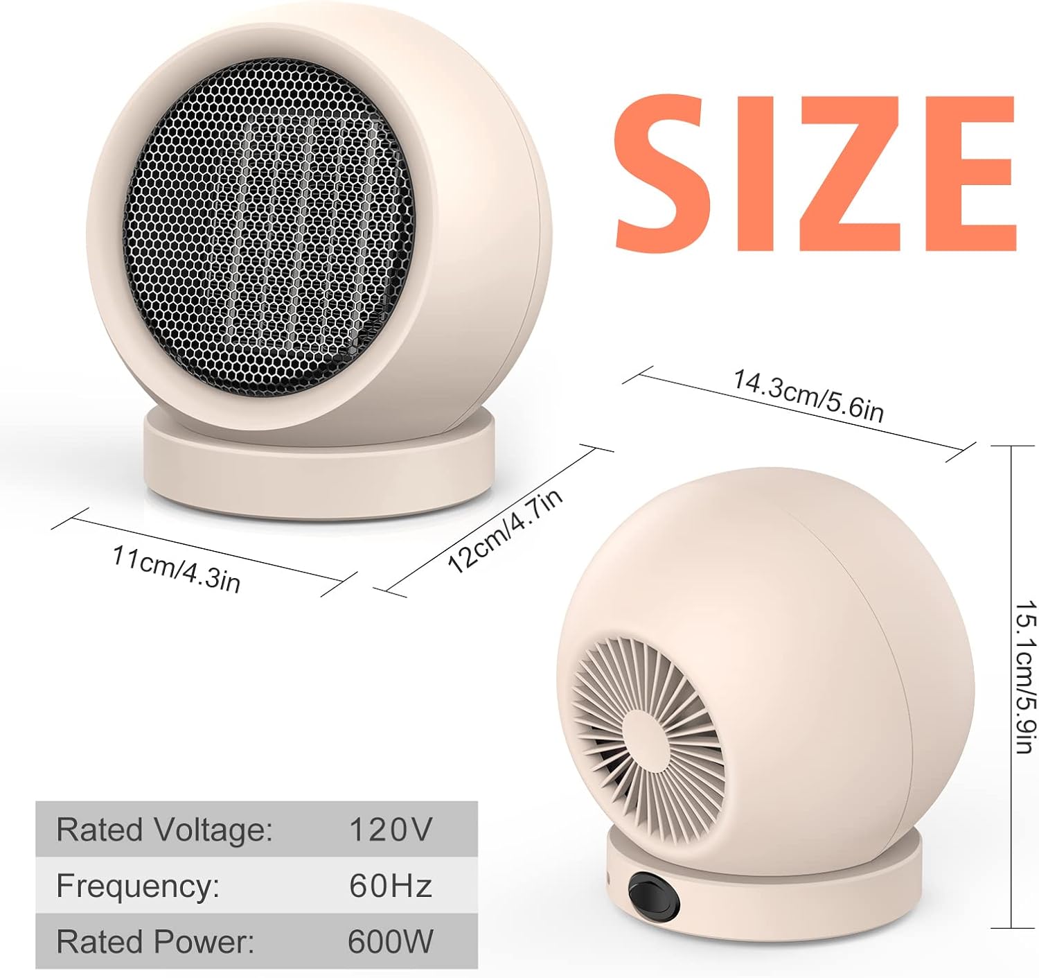 Coolfor Space Heater with PTC Ceramic Heating