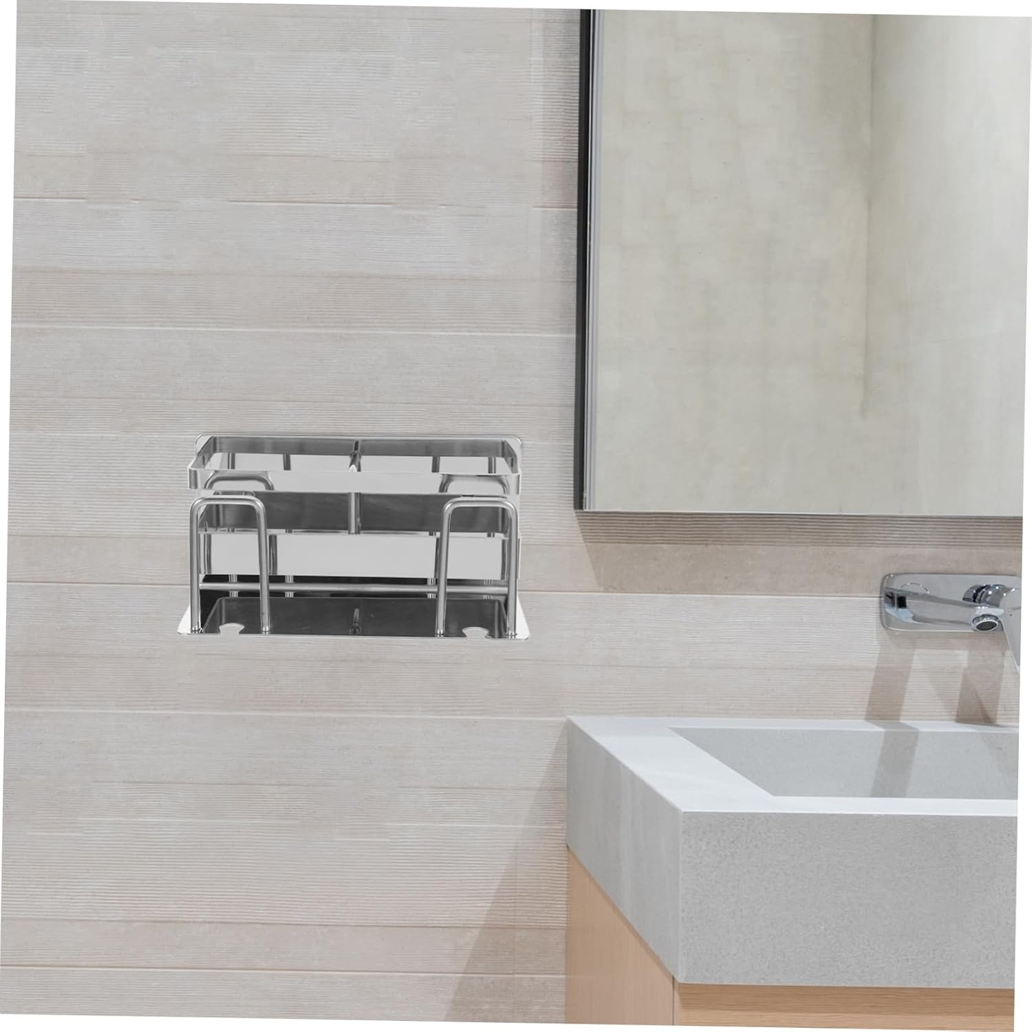 PRETYZOOM Modern Wall-Mounted Toothbrush Holder