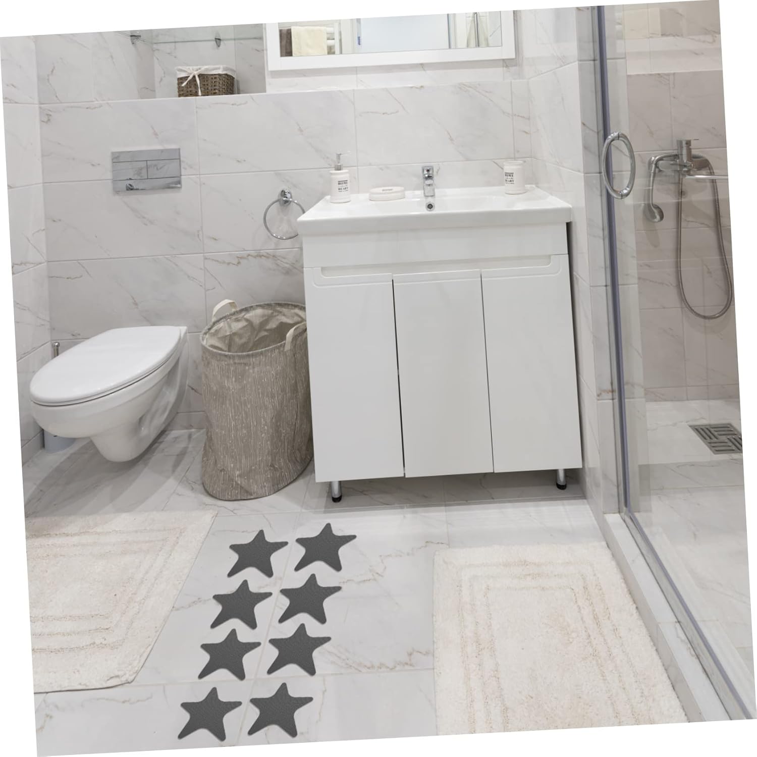 WOONEKY Non-Slip Bath Tub Stickers Set
