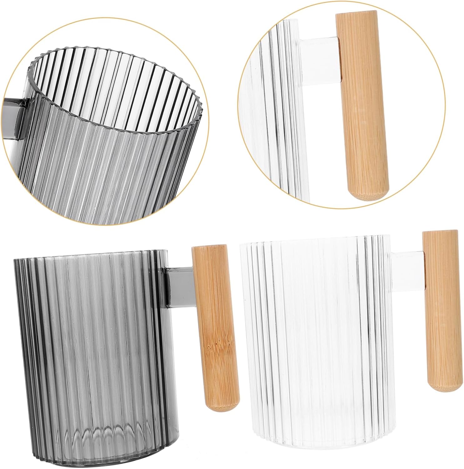 BRIGHTFUFU 4pcs Reusable Toothbrush Cup Travel Tumbler Holder