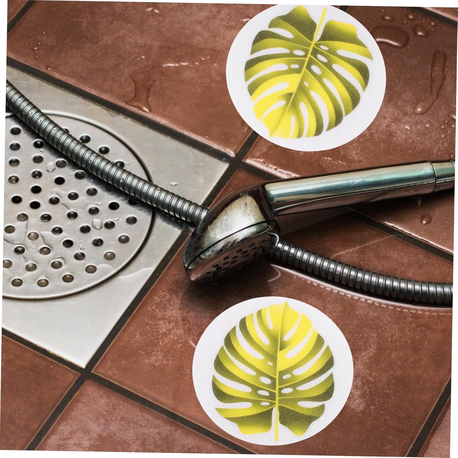 LAPYAPPE 1set Leaf Design Bathtub Stickers
