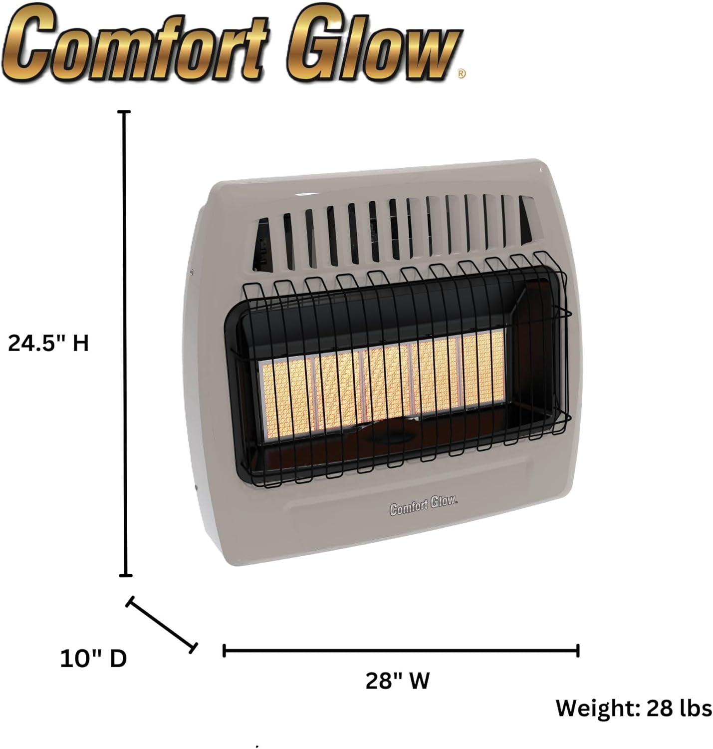 Comfort Glow 5 Plaque 30000 BTU Gas Wall Heater