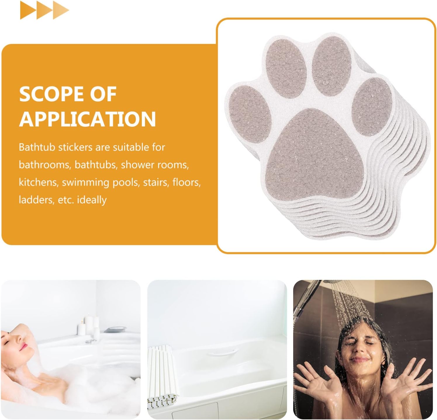 Luxshiny Non-Slip Bathtub Stickers for Dog 10pcs