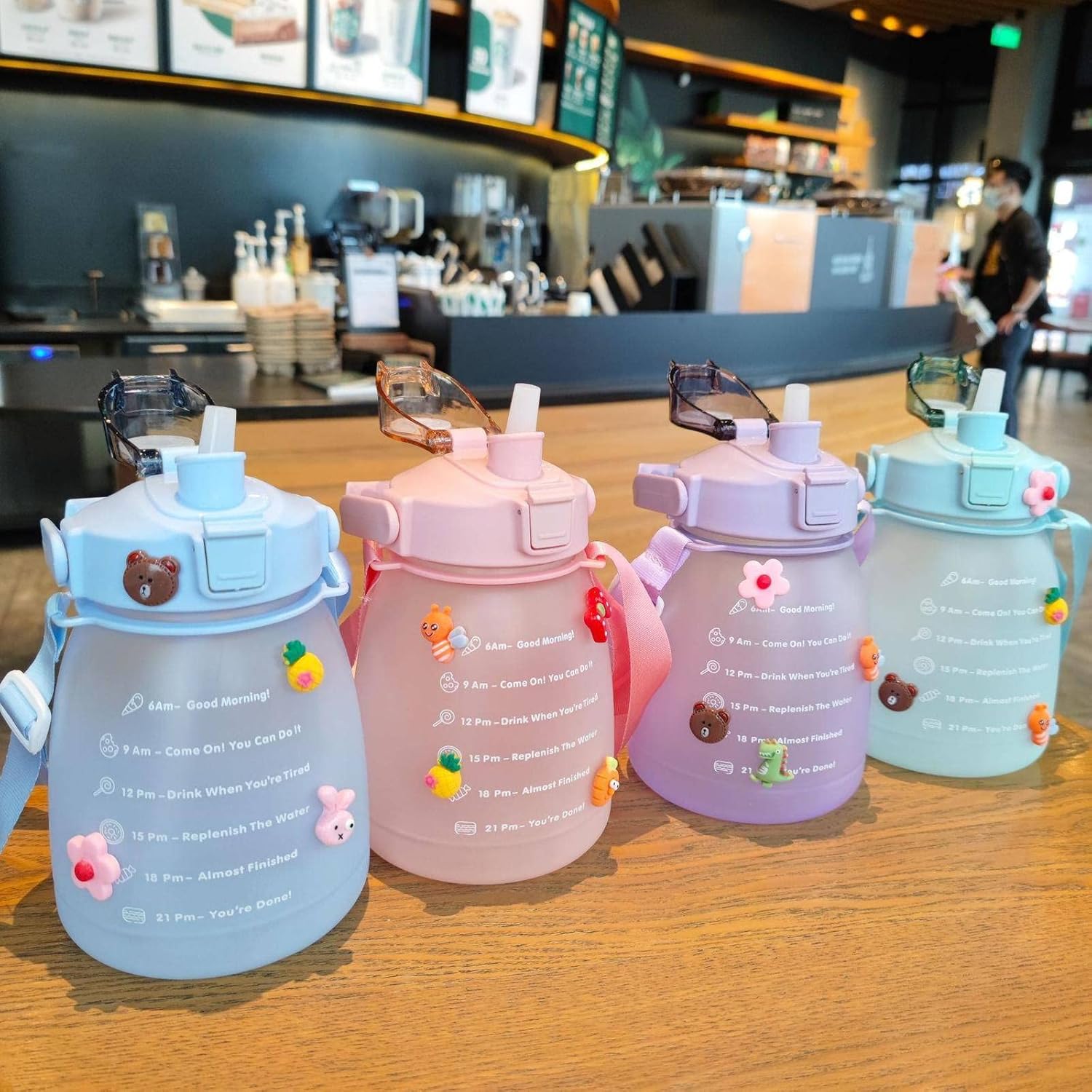 NA Chubby Cup Gradient Frosted Water Bottle