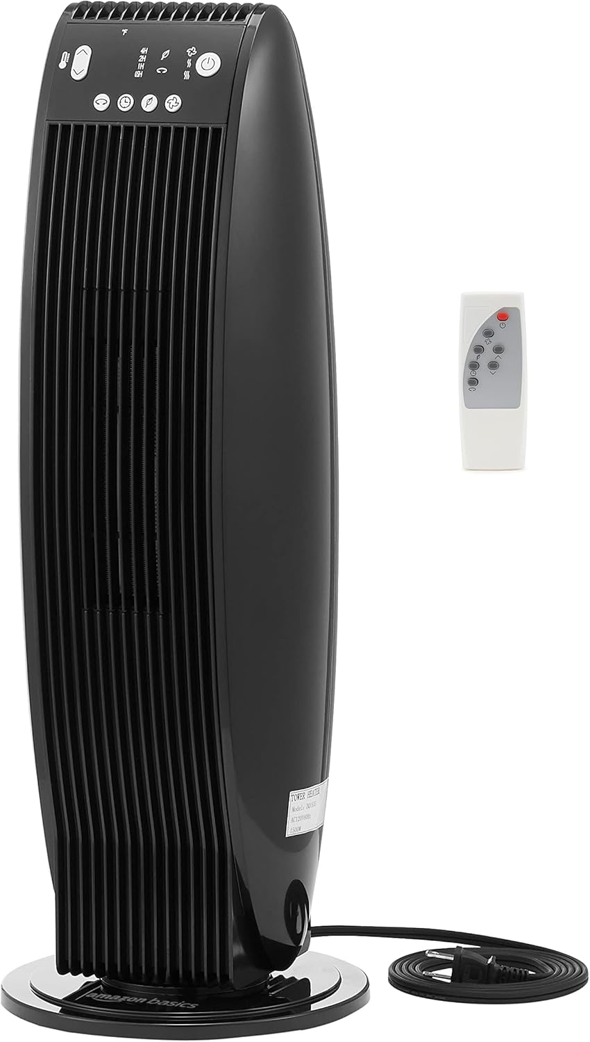 Amazon Basics Oscillating Heater with Remote Control and Safety Features