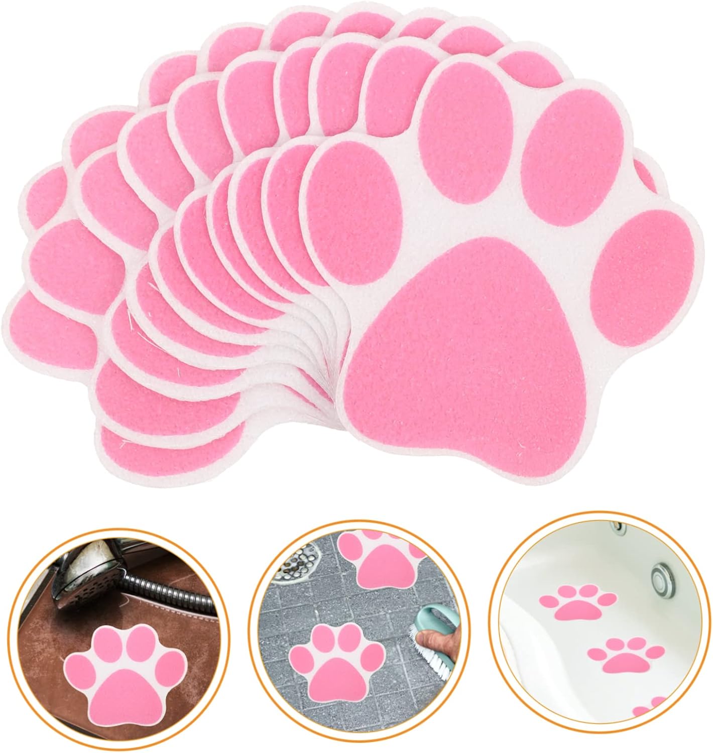 Cabilock Non-Slip Paw Decals for Bathtub and Shower