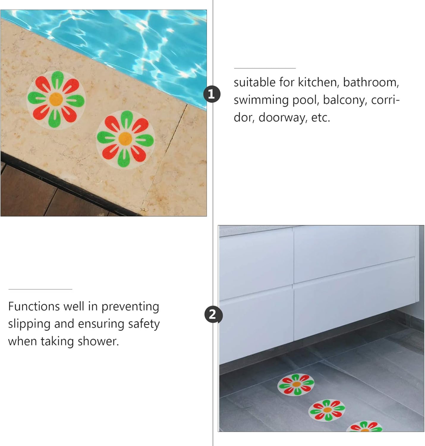 Hemoton Non-Slip Bathtub Stickers for Safety