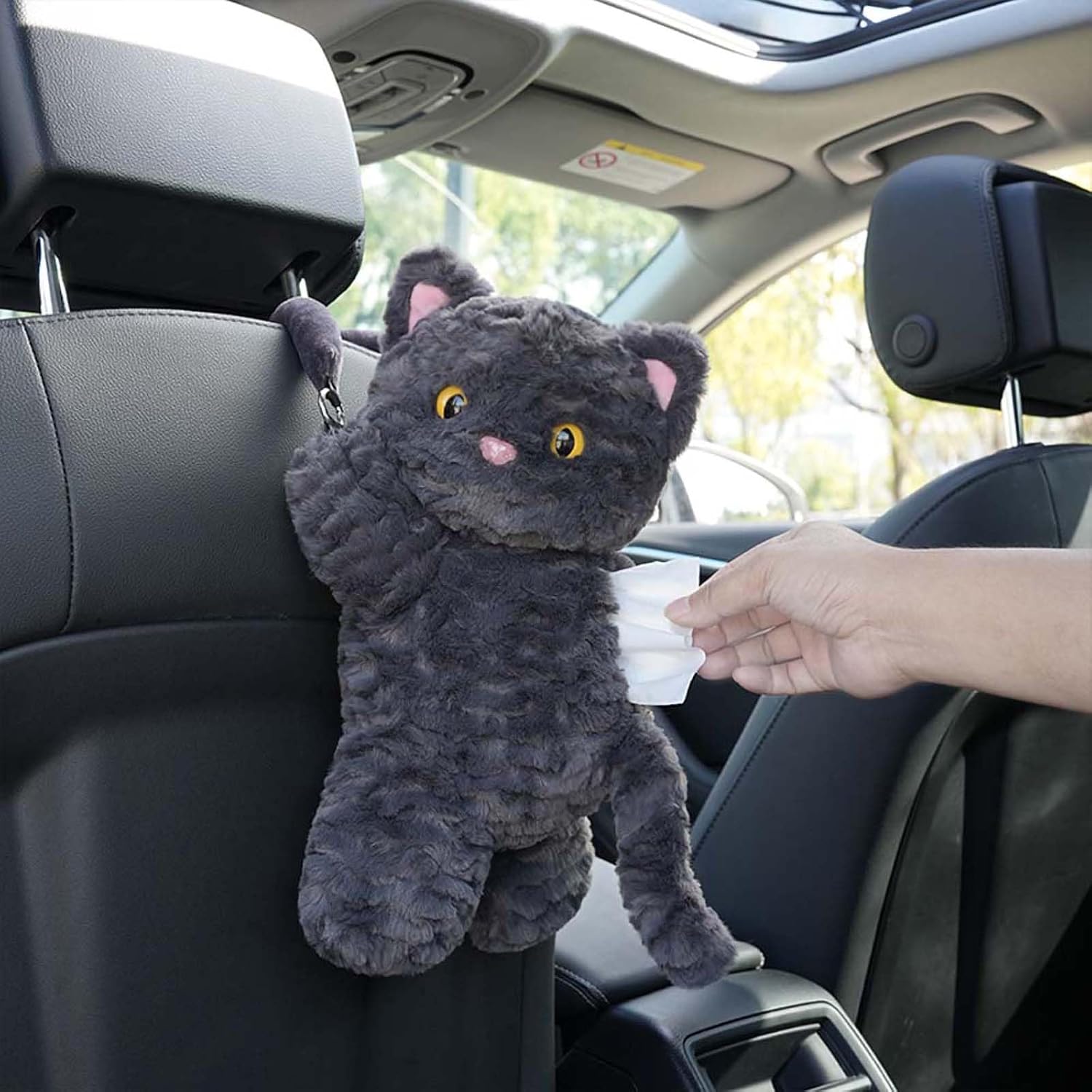 Seemehappy Plush Tissue Box Cover for Car and Home