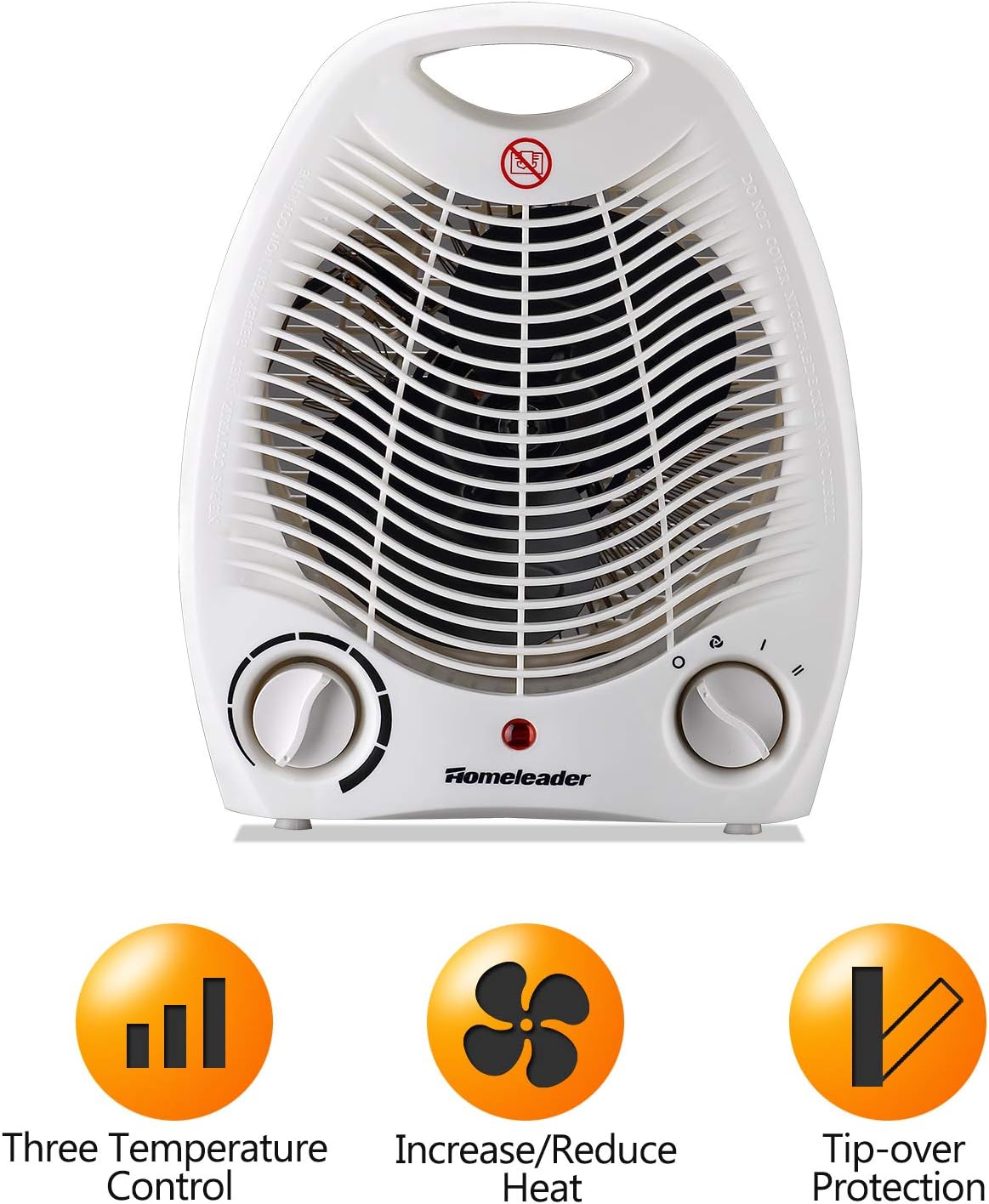 Homeleader 2-Speed Ceramic Heater with Thermostat