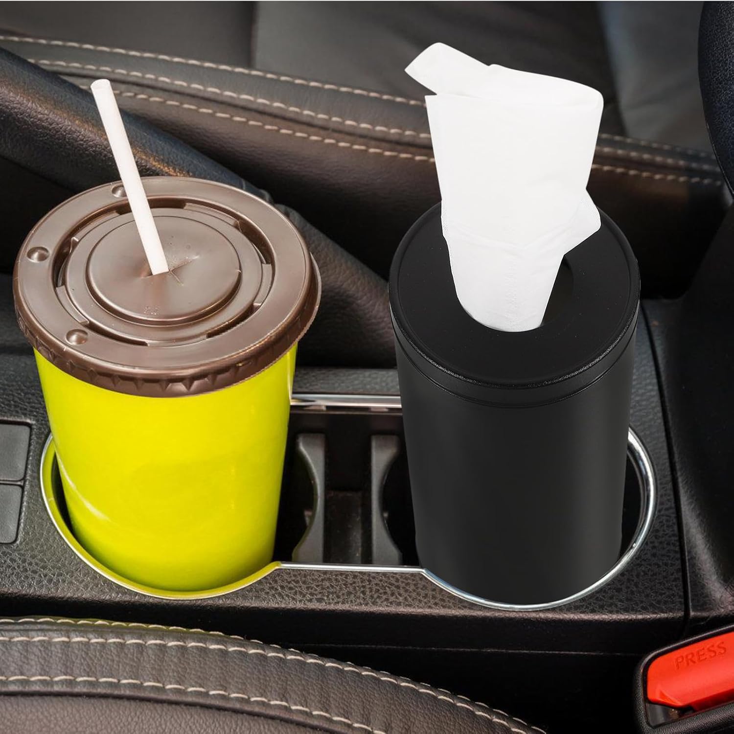 Luxshiny Car Tissue Holder for Auto Cup Holder