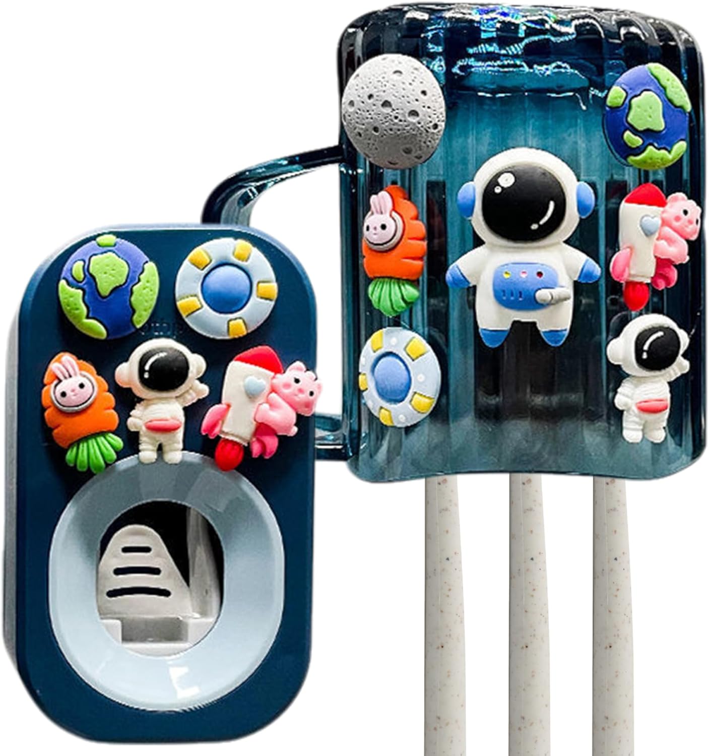Cosmonaut Wall Toothbrush Holder for Kids