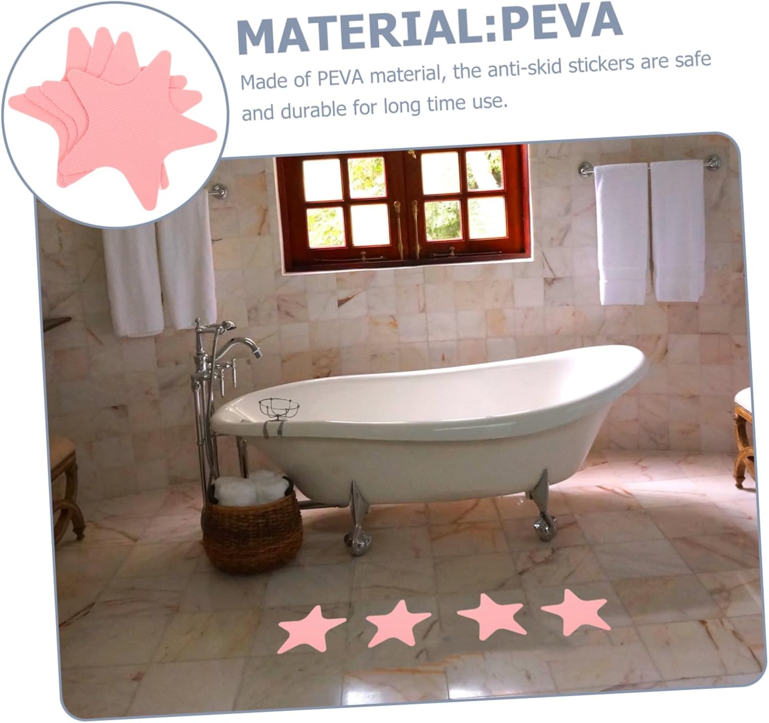 HOLIDYOYO 1Set Adhesive Non-Slip Bathtub Stickers