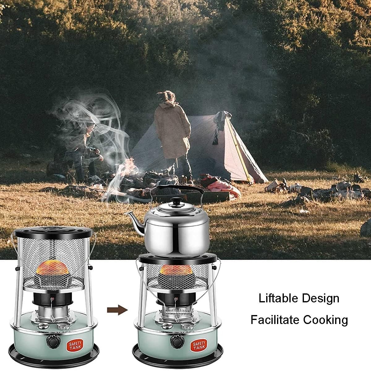 BOBONI Kerosene Heater Portable Indoor Outdoor Emergency Heat