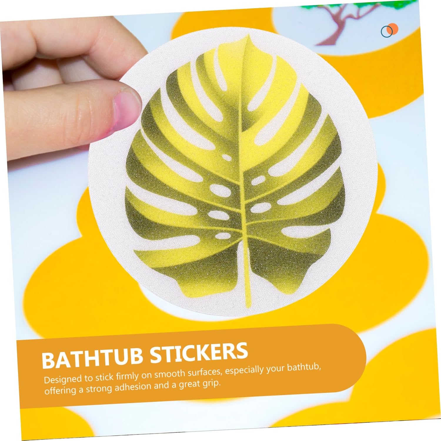 PAMINGONO Leaf Shape Bathtub Stickers Anti-Slip Safety Decor