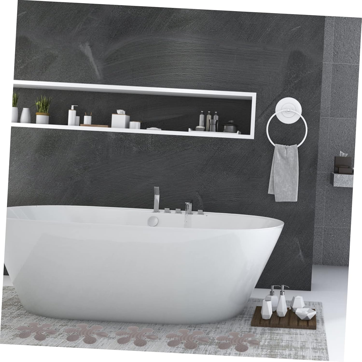 VOSAREA 1Set Slip-Proof Snowflake Bathtub Stickers