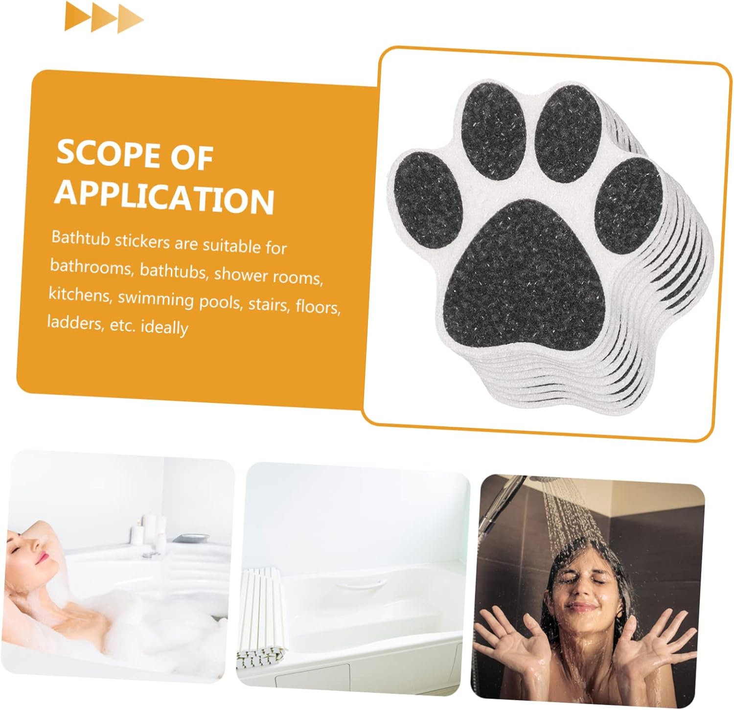 HAKIDZEL 10Pcs Non-Slip Paw Bathtub Stickers 1