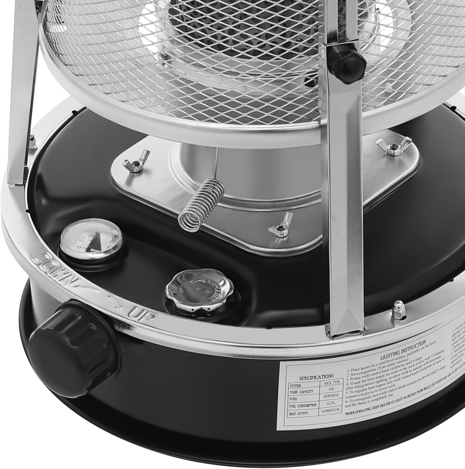 CNCEST 2 in 1 Kerosene Heater Stove 9000 BTU Portable Adjustable Black