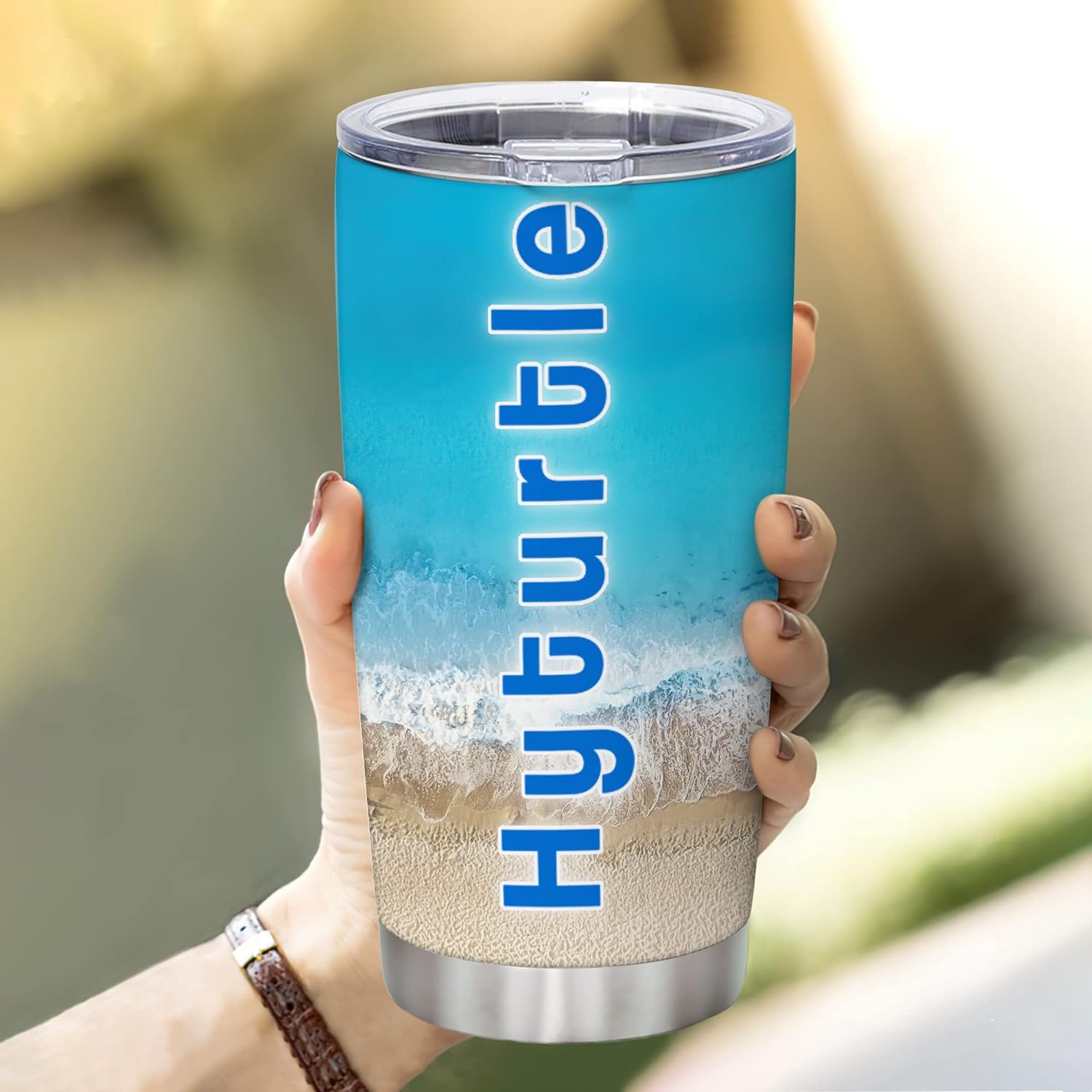 Hyturtle 20oz Stainless Steel Heart Print Tumbler For Her