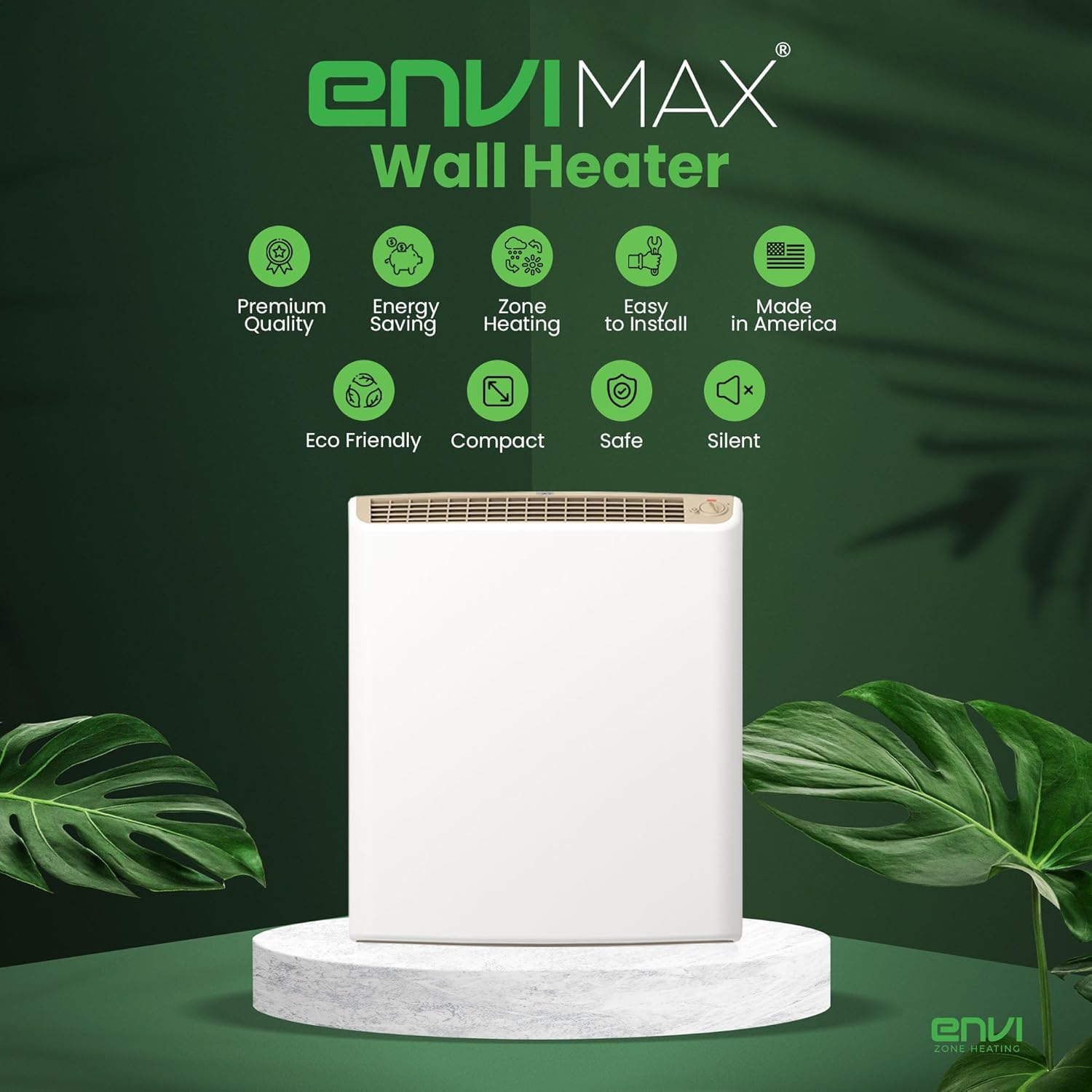 ENVI MAX Electric Wall Heater for Large Rooms