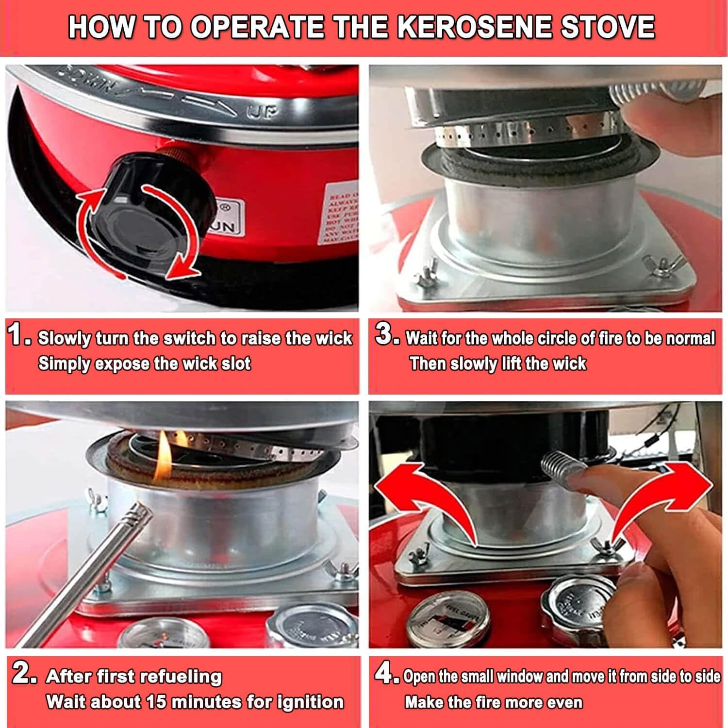 YEXLXLN Kerosene Heater Stove 9000 BTU Indoor Outdoor Portable
