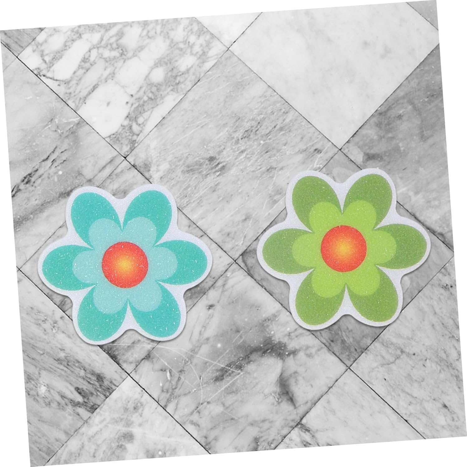 VICASKY 4pcs Cartoon Non-Slip Tile Stickers for Bathrooms