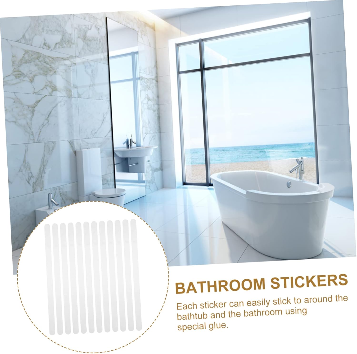 Mobestech Non-Slip Bath Stickers for Safety and Style