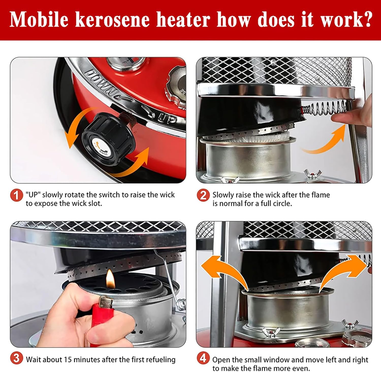 Red Kerosene Heater 45L for Indoor and Outdoor Use