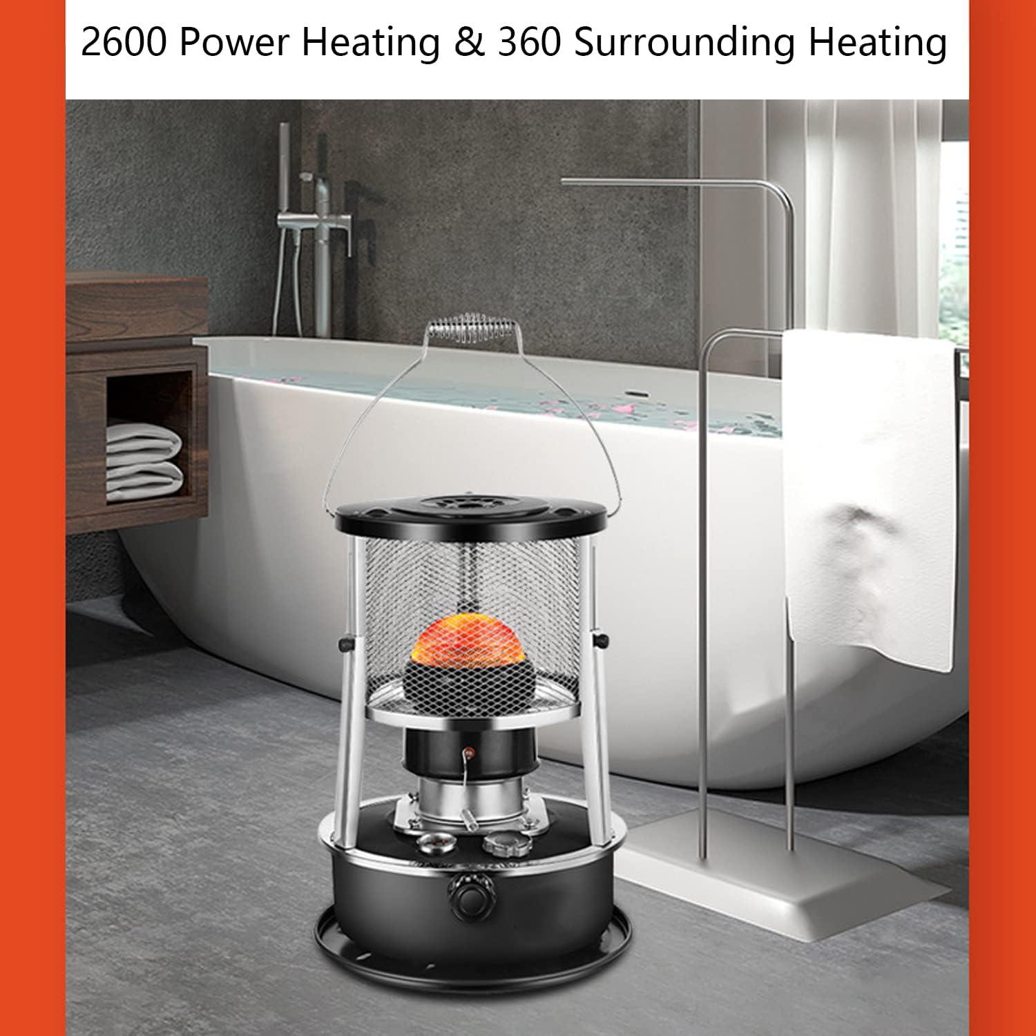 ArtsPavilion Kerosene Heater with Handle Black
