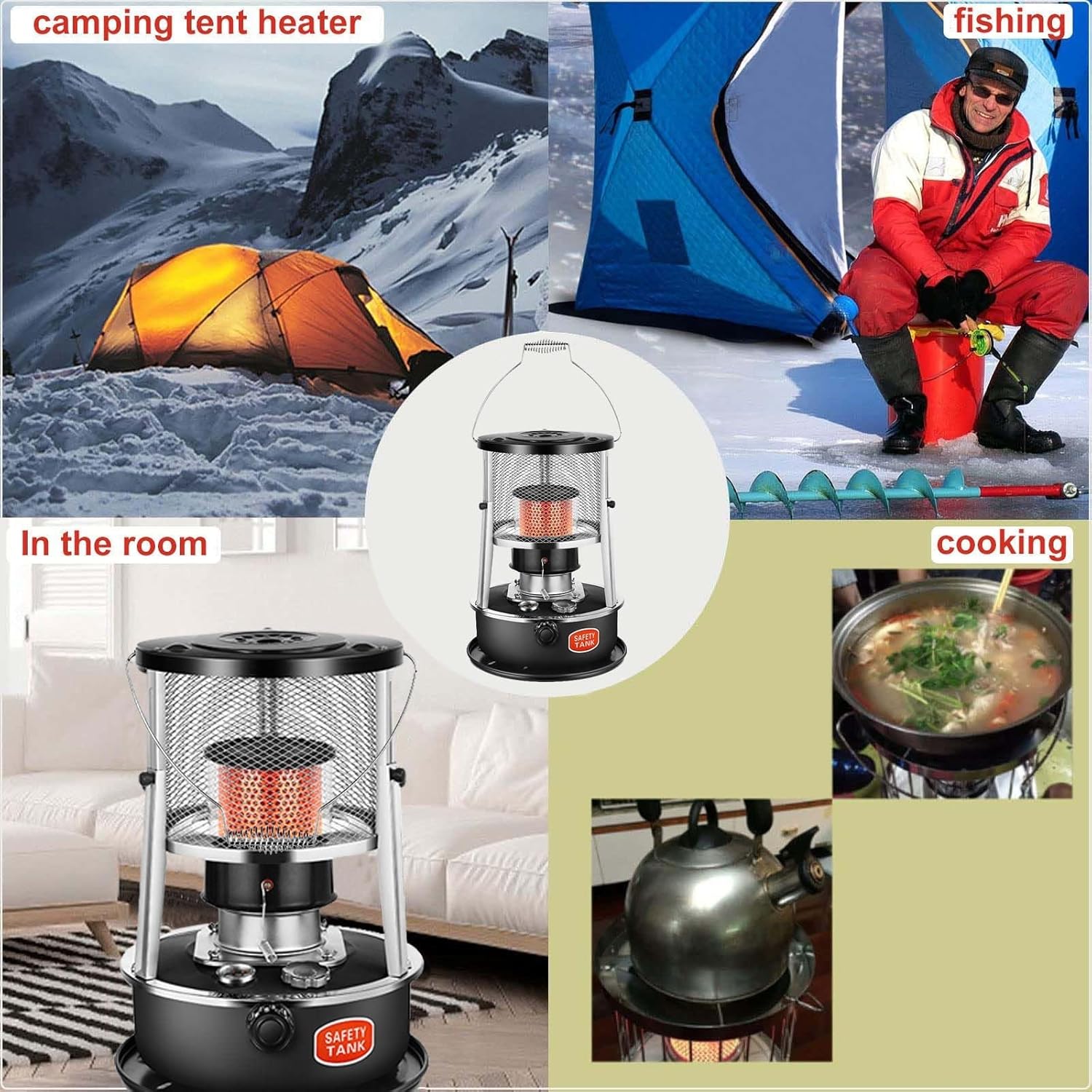 MMLeYN Kerosene Heater with Adjustable Cover
