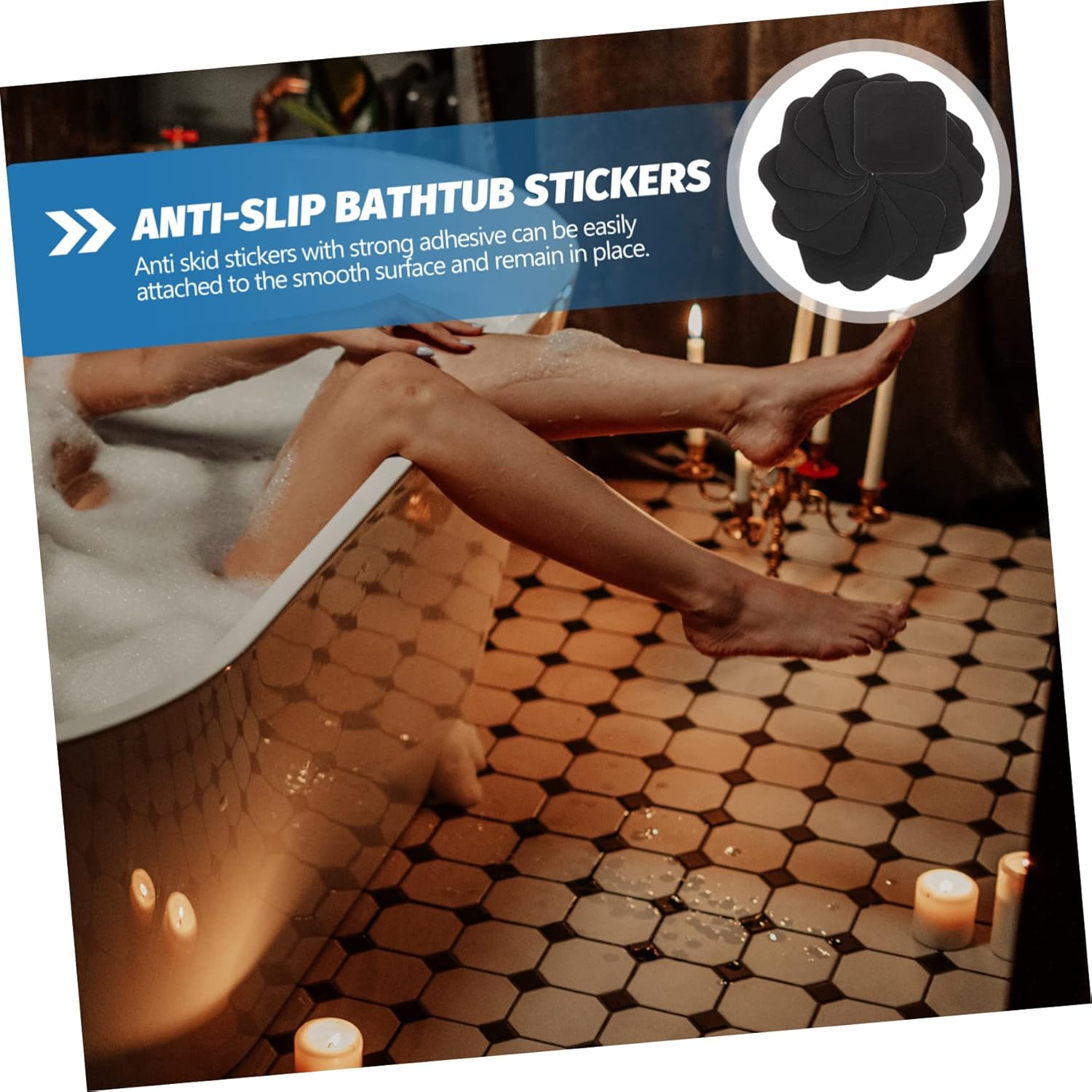 HOOTNEE Non-Slip Bathtub Stickers Set of 20