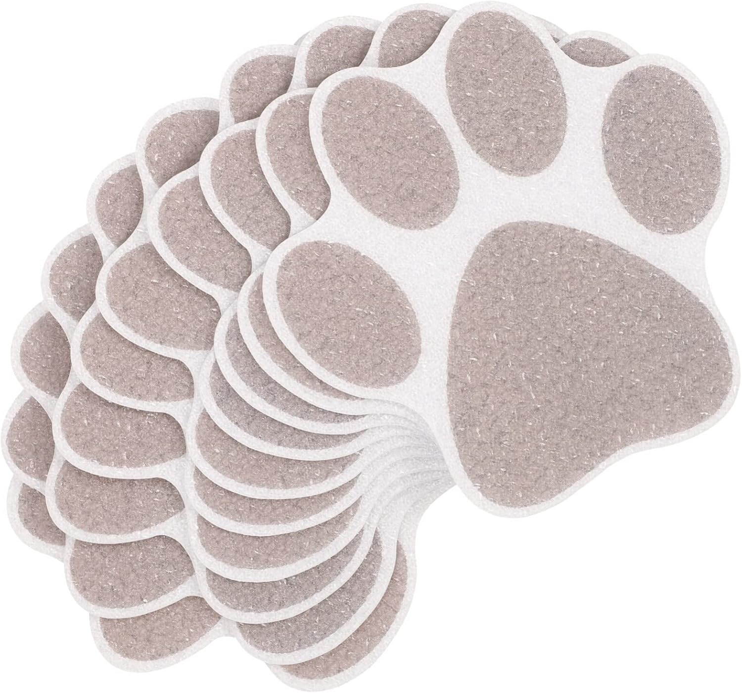 10pcs Paw Bathtub Non-Slip Stickers Grey Safe Grip Design