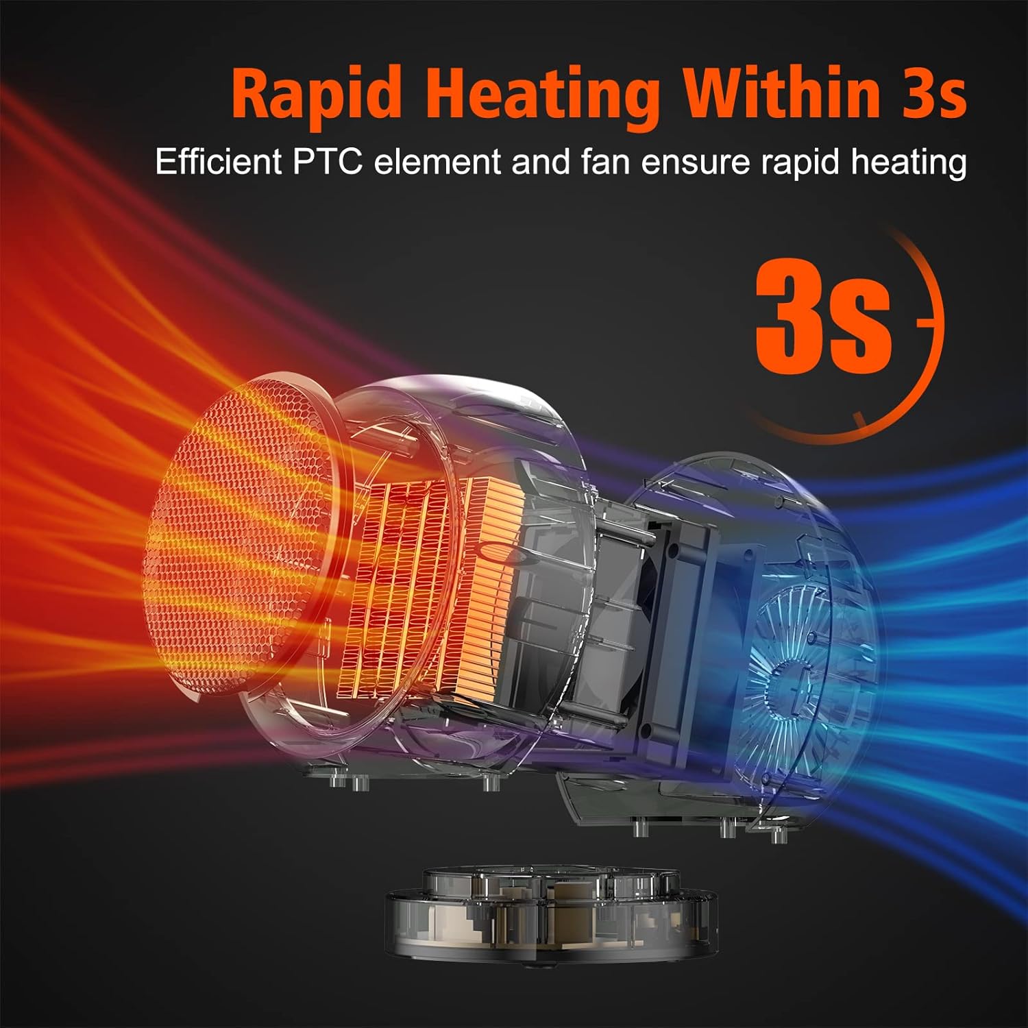 Coolfor Space Heater with PTC Ceramic Heating