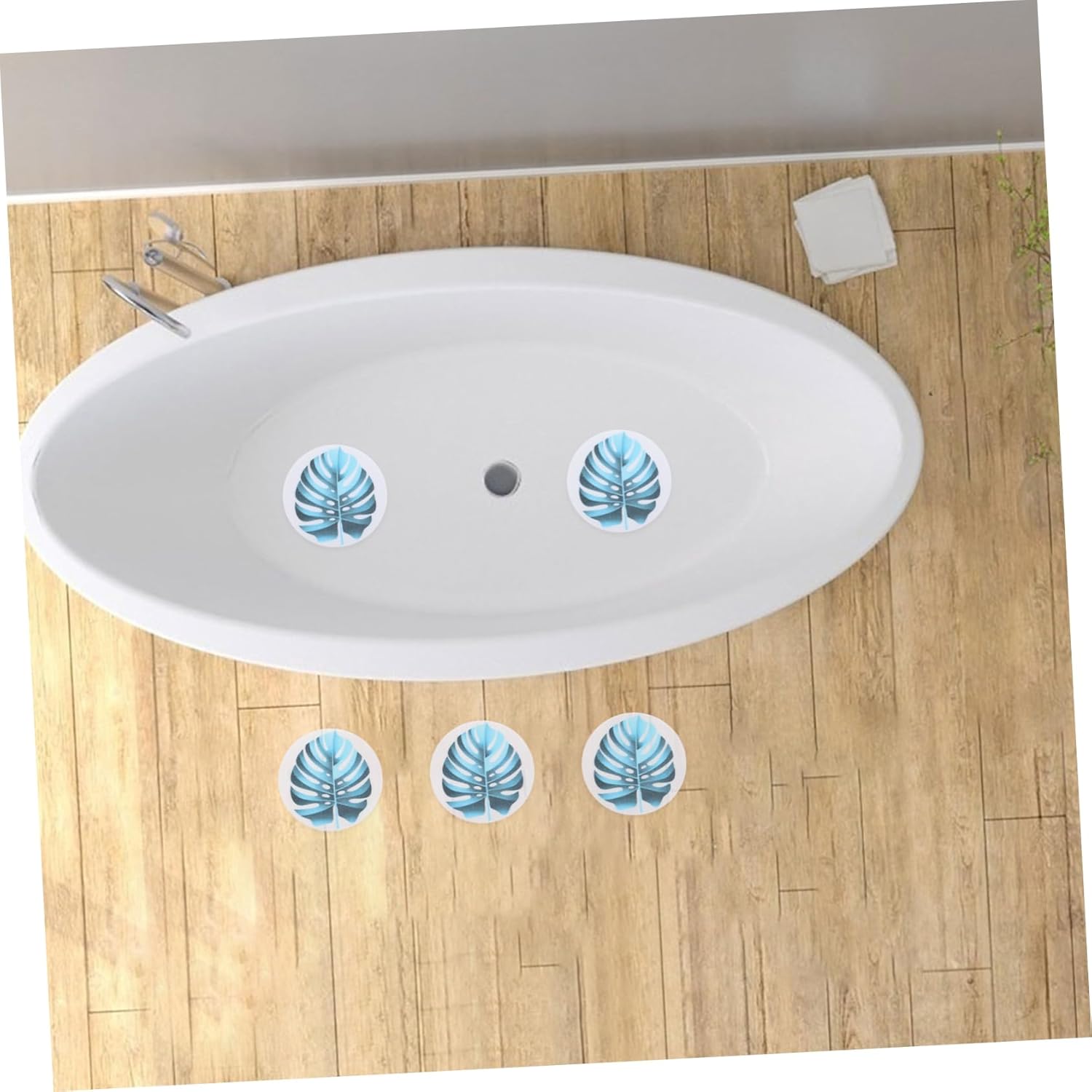 1Set Lovely Leaf Non Slip Bathtub Stickers