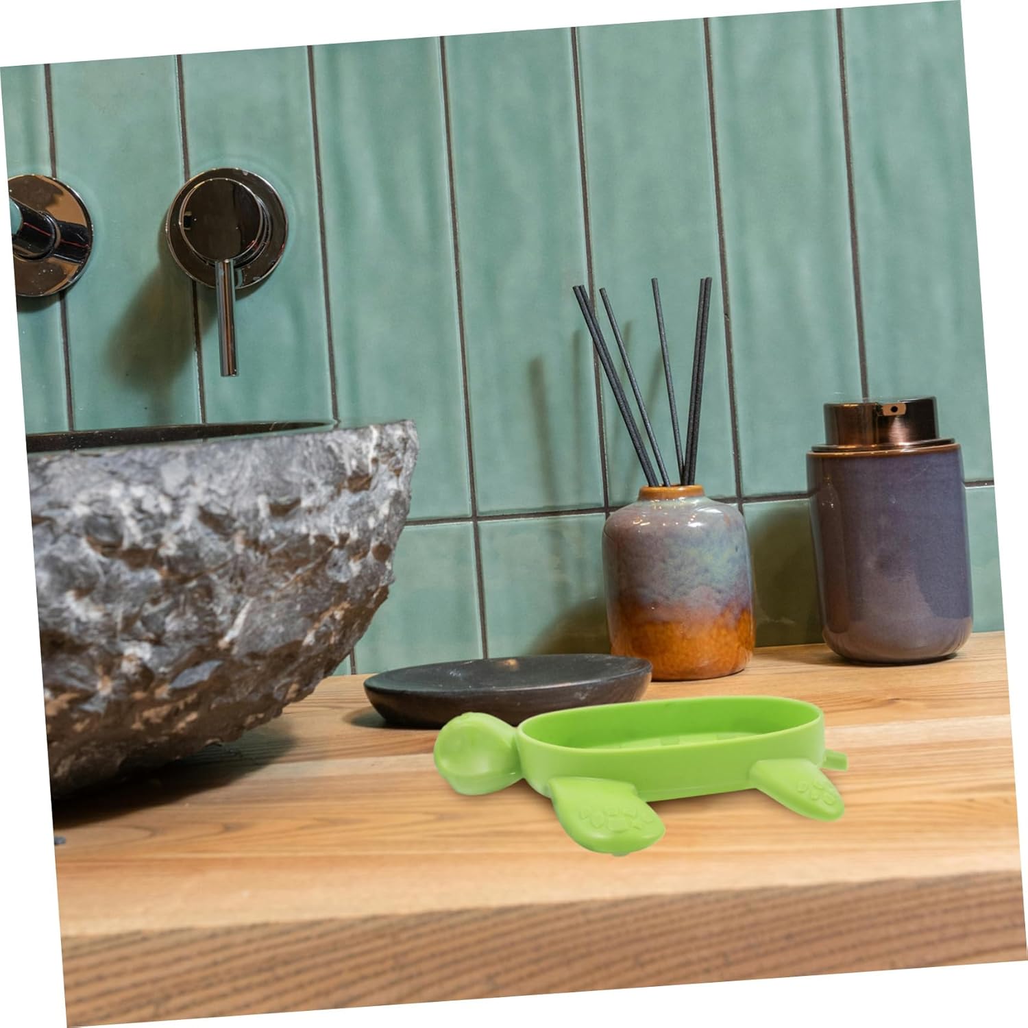 Veemoon Cute Cartoon Turtle Soap Holder for Bathroom