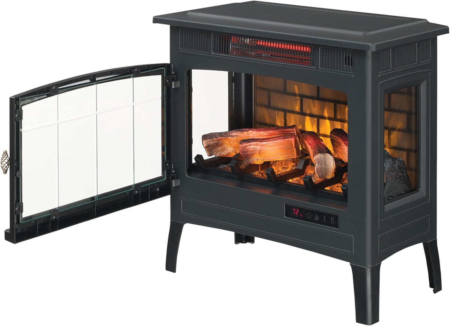 Duraflame Electric Fireplace Stove Heater with 3D Flame Effect Black 1