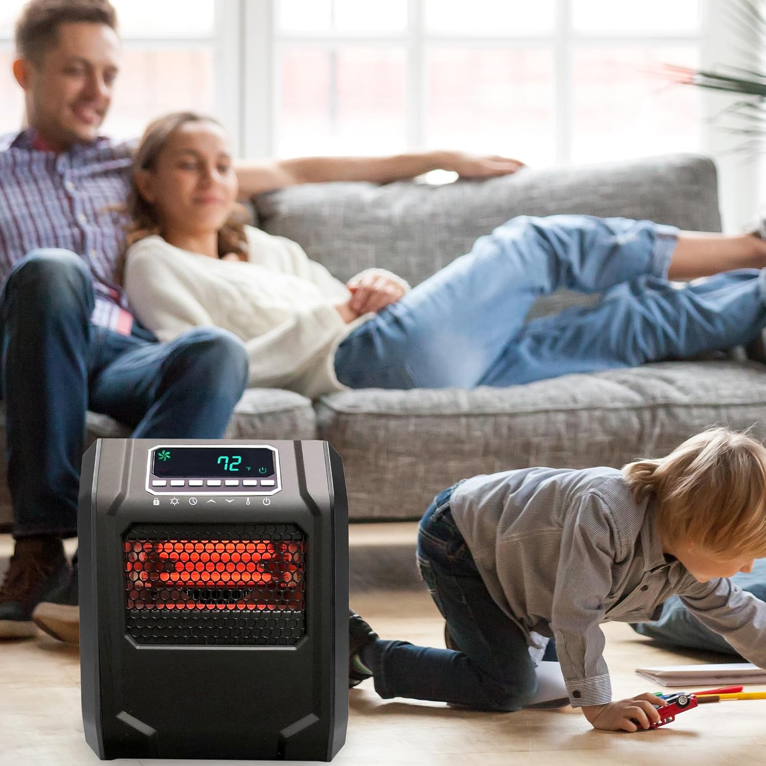 LifeSmart Infrared Quartz Space Heater 1500W Black