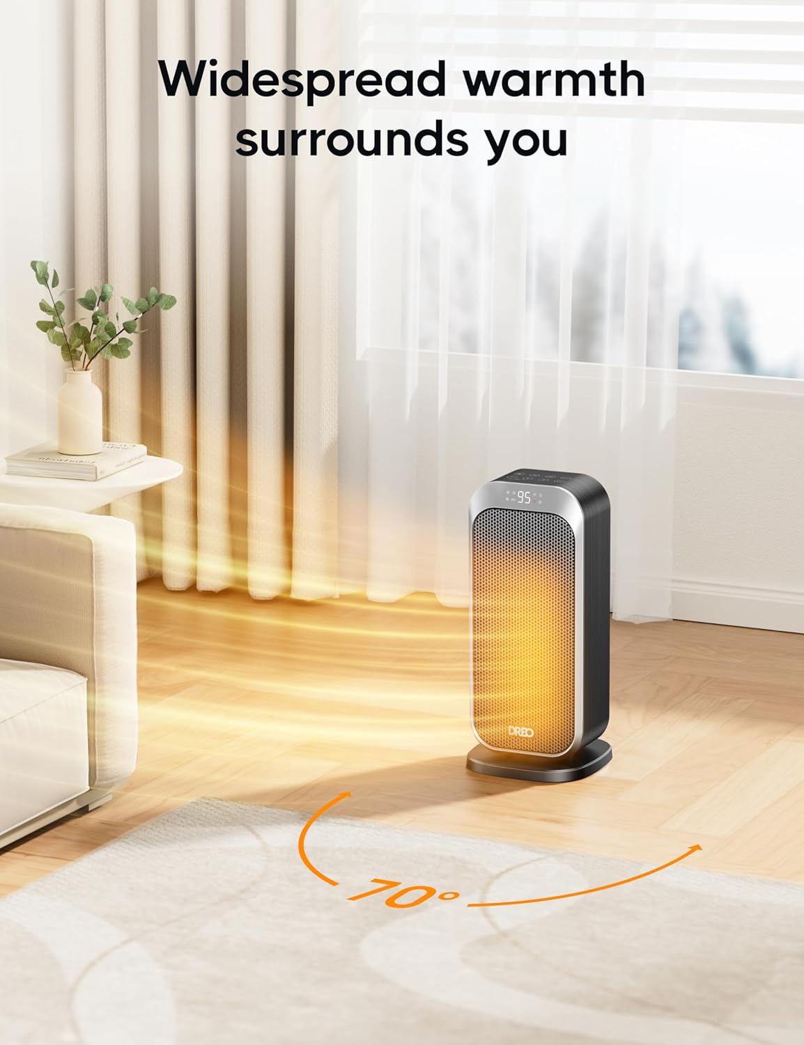 Dreo 1500W Electric Space Heater with Remote and Thermostat 1