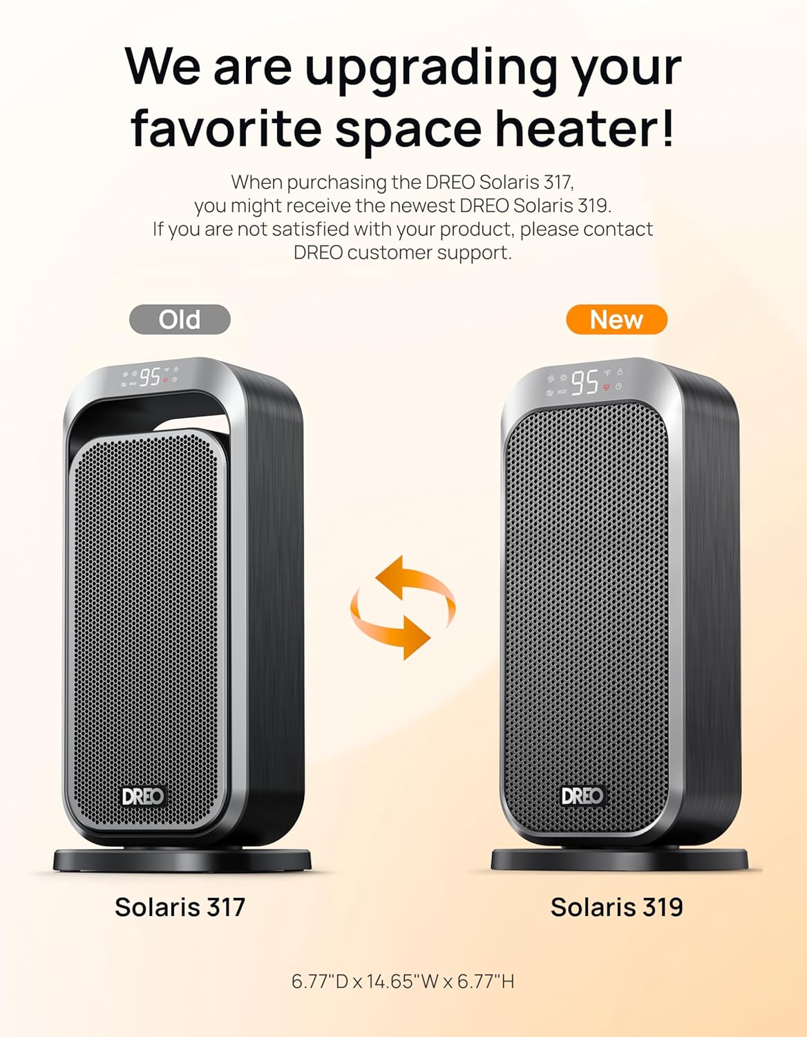 Dreo 1500W Electric Space Heater with Remote and Thermostat 1